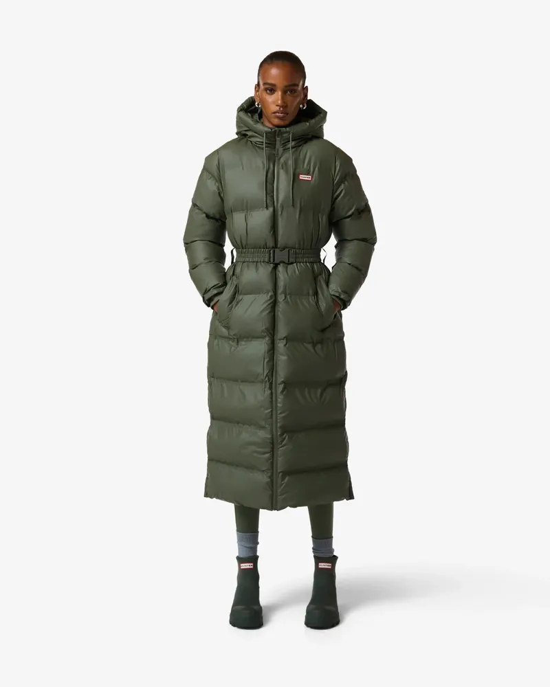 Hunter Womens Hutchison Sonic Welded Long Puffer Jacket - Kambaba-1