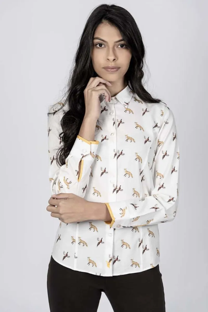 Hartwell Zoe Fox And Pheasant - Ladies Shirt