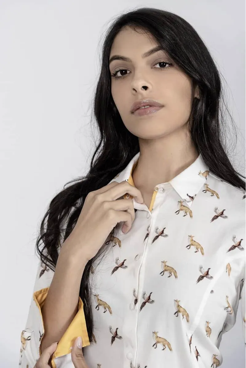 Hartwell Zoe Fox And Pheasant - Ladies Shirt-2