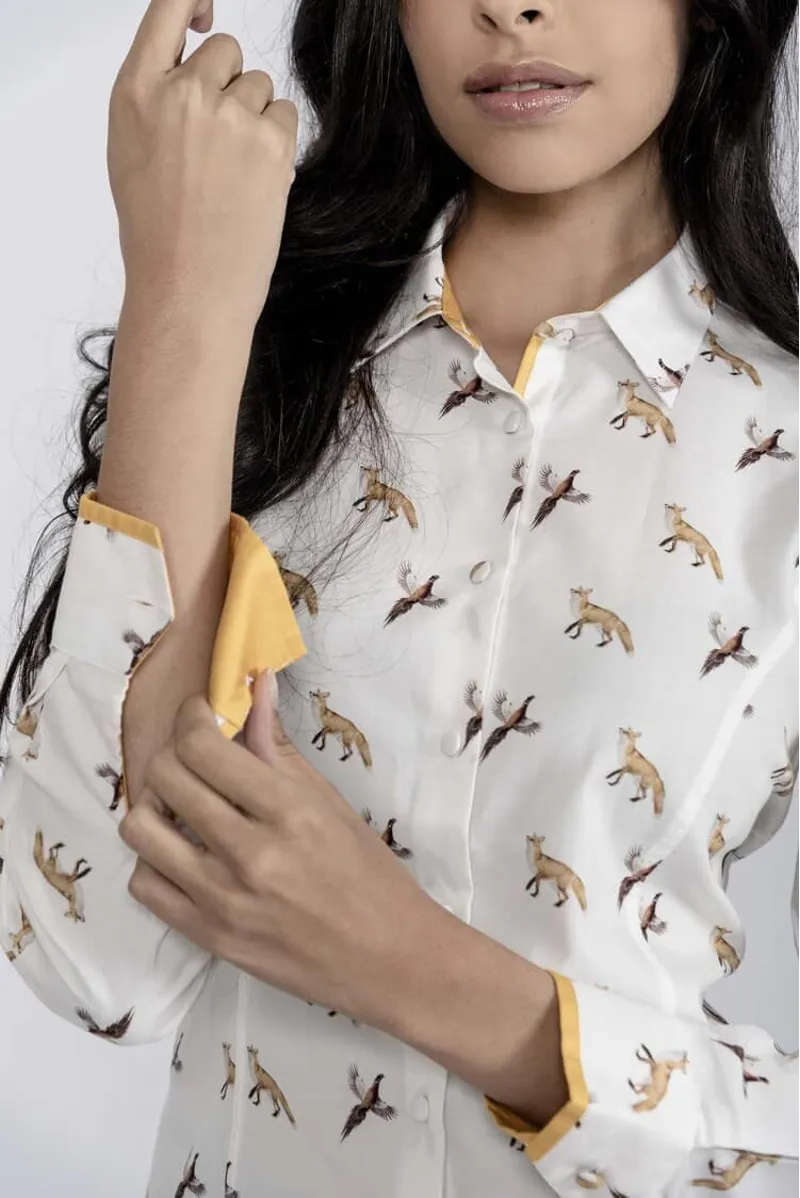 Hartwell Zoe Fox And Pheasant - Ladies Shirt-1