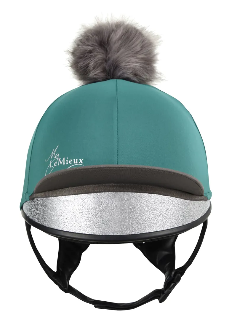 LeMieux Pom Pom Hat Silk - Peacock-2