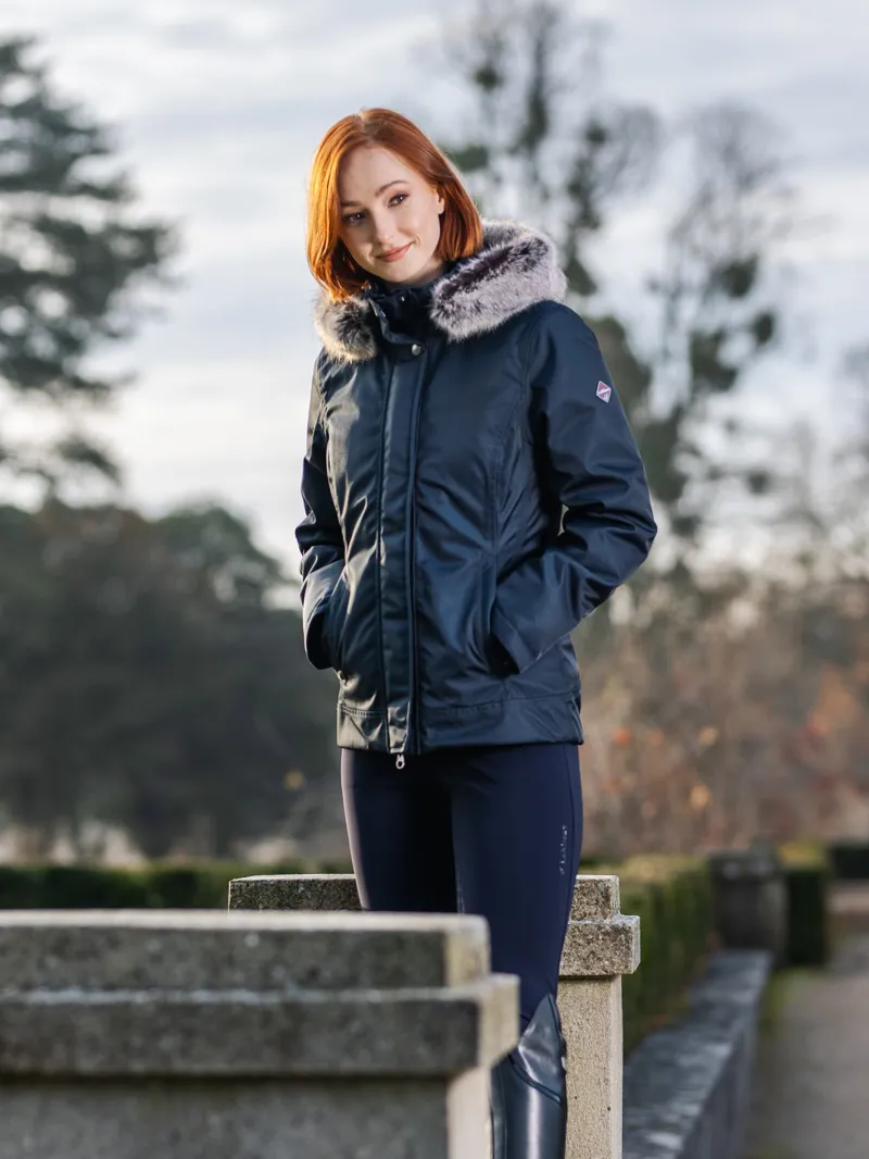 LeMieux Waterproof Short Riding Coat - Navy-4
