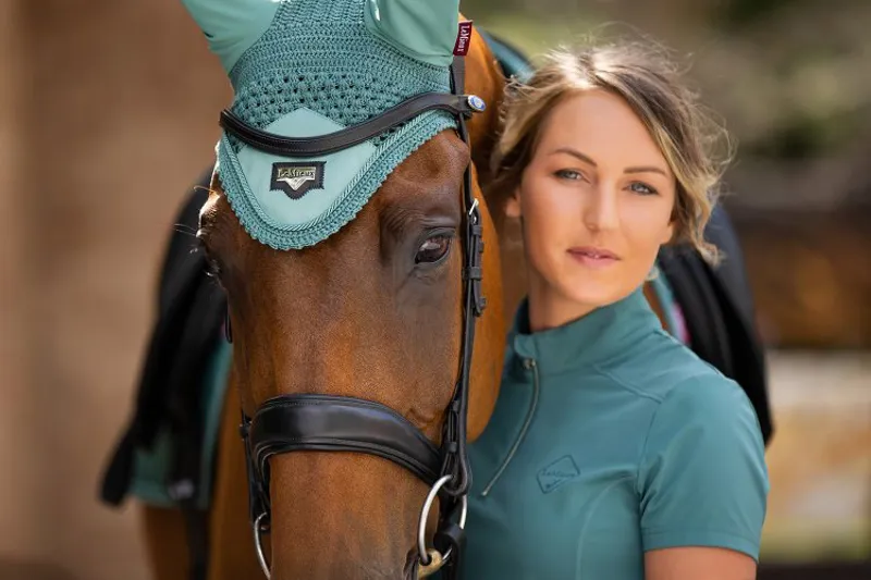 LeMieux Loire Satin Fly Hood - Sage-6