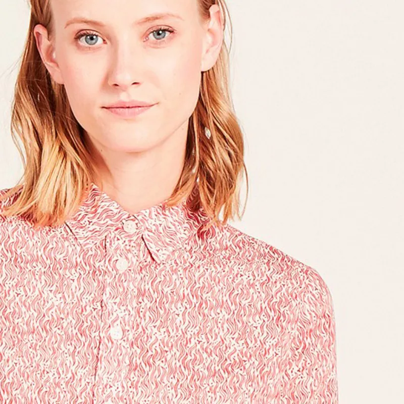 Aigle Fieldsandy Ladies Liberty Print Shirt - Rouge Print-1