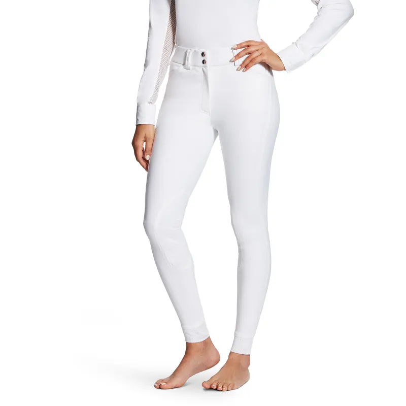 Ariat Tri Factor Grip Knee Patch Breech - White