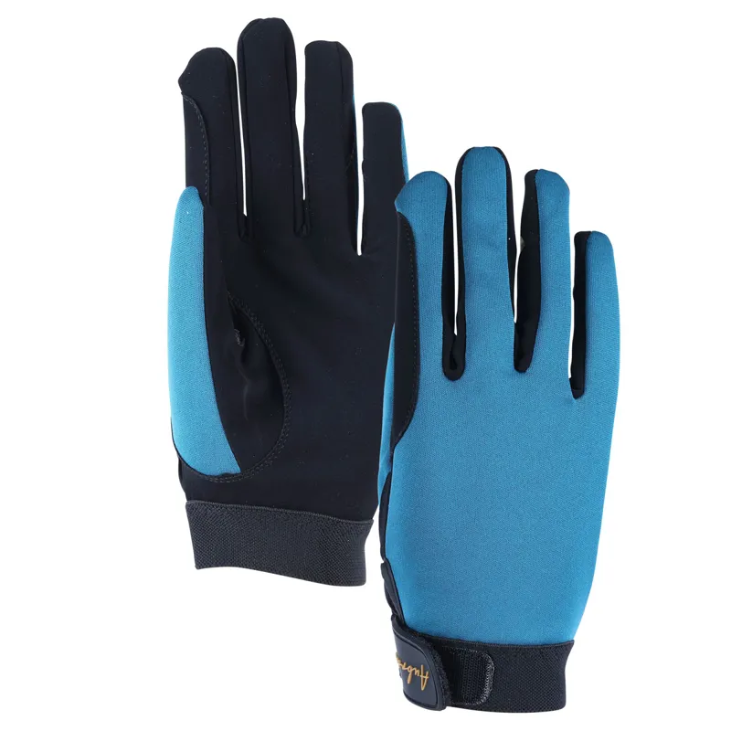 Shires Aubrion Team Winter Riding Gloves - Teal