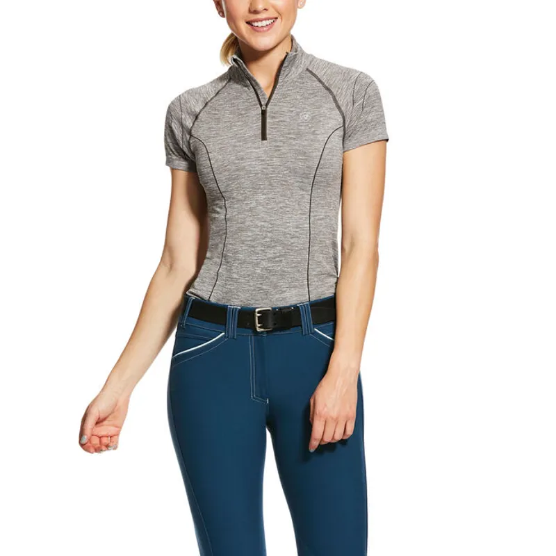 Ariat Odyssey 1/4 Zip Seamless Baselayer - Plum Grey