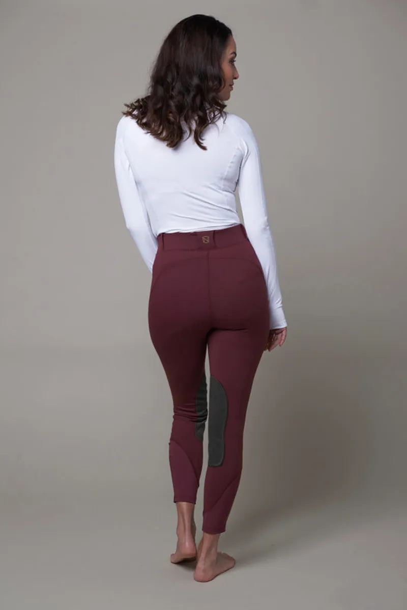 Noble Balance Riding Tights - Fig/Brown-1