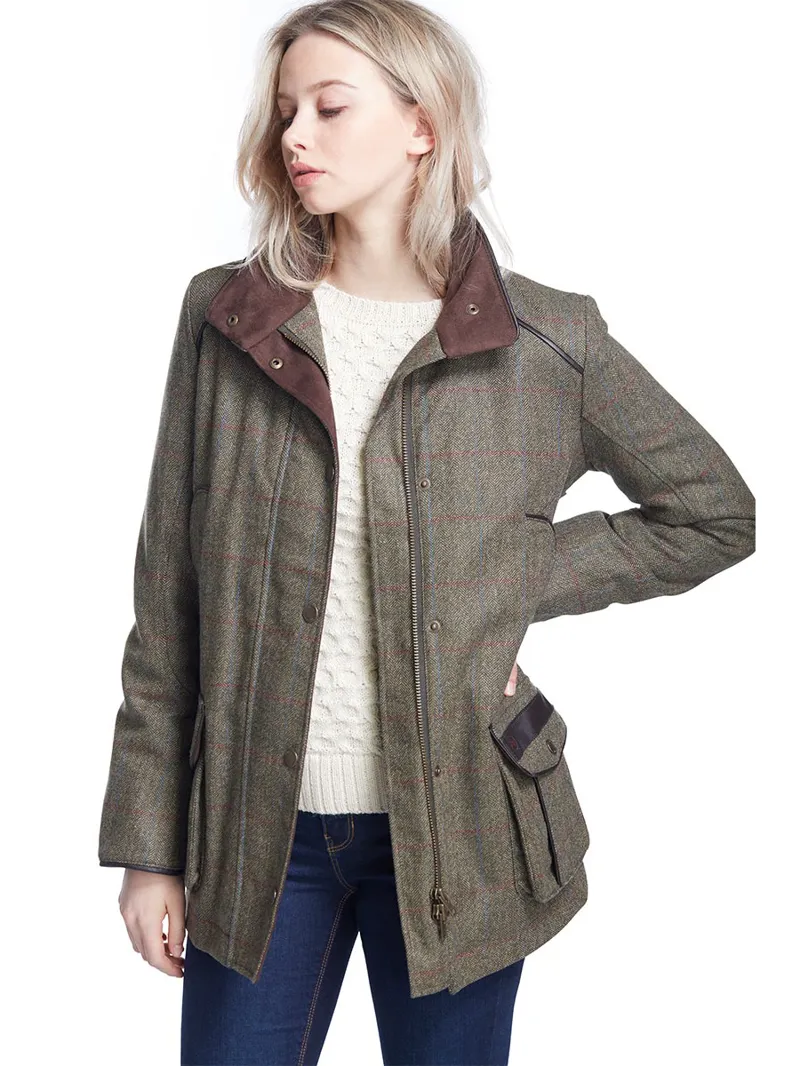 Dubarry Marlfield Gore-Tex Tweed Jacket - Moss-2