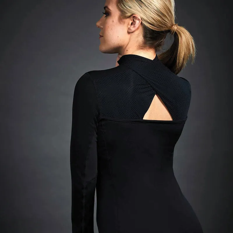 Dublin Black Leslie Half Zip Thermal Top - White-1