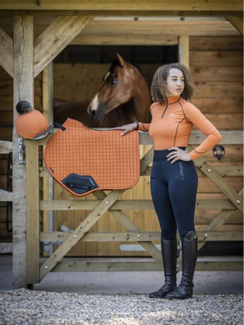 LeMieux Pro Sport Suede GP Square - Paprika-2