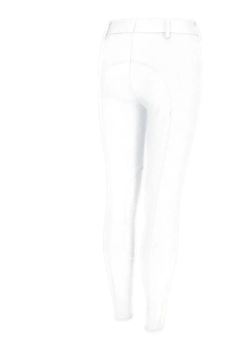 Pikeur Brooklyn Young Rider Knee Grip Breech - White-1