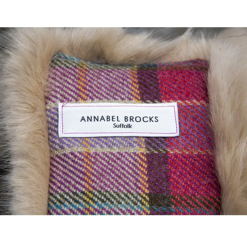 Annabel Brocks Faux Fur Neckwarmer - Beige/Pink-1