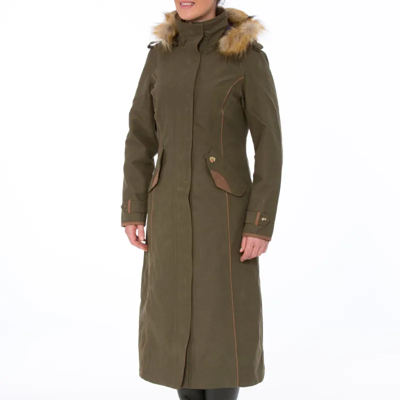 Alan Paine Berwick Ladies Waterproof Long Coat Olive 8 16 ONLY