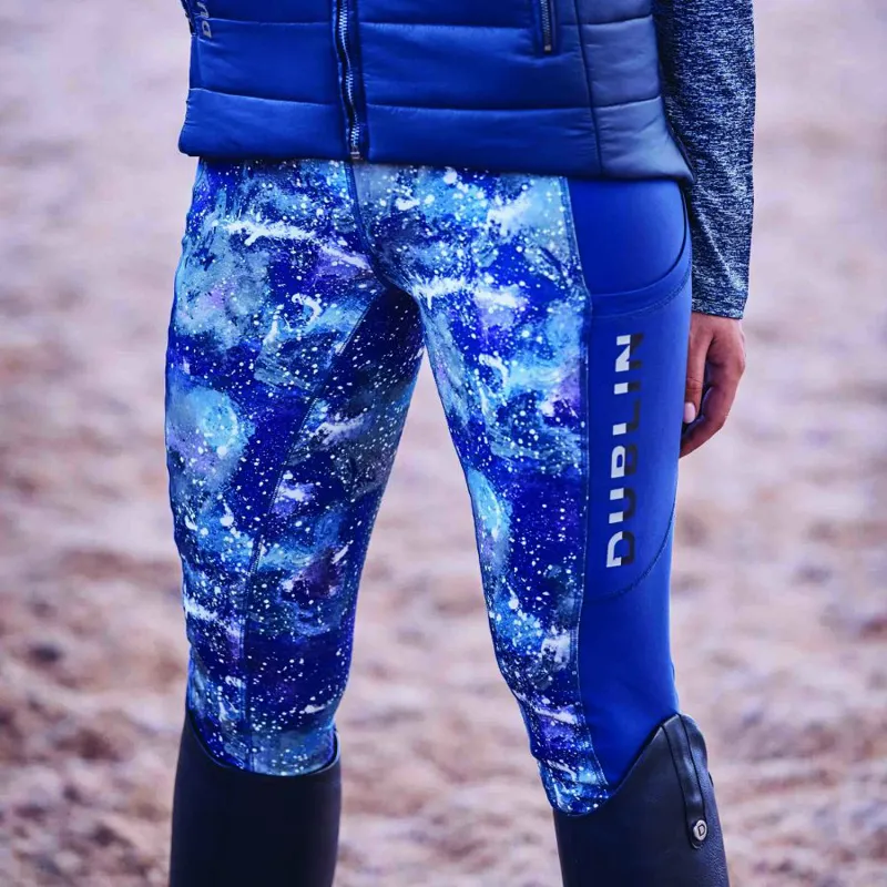 Dublin Gabriella Printed Sculpt Tech Tights - Blue Indigo-2