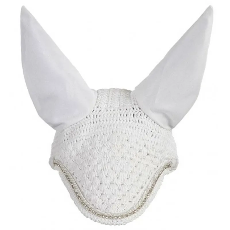 LeMieux Pro Sport Diamante Fly Hood - White/White Braiding