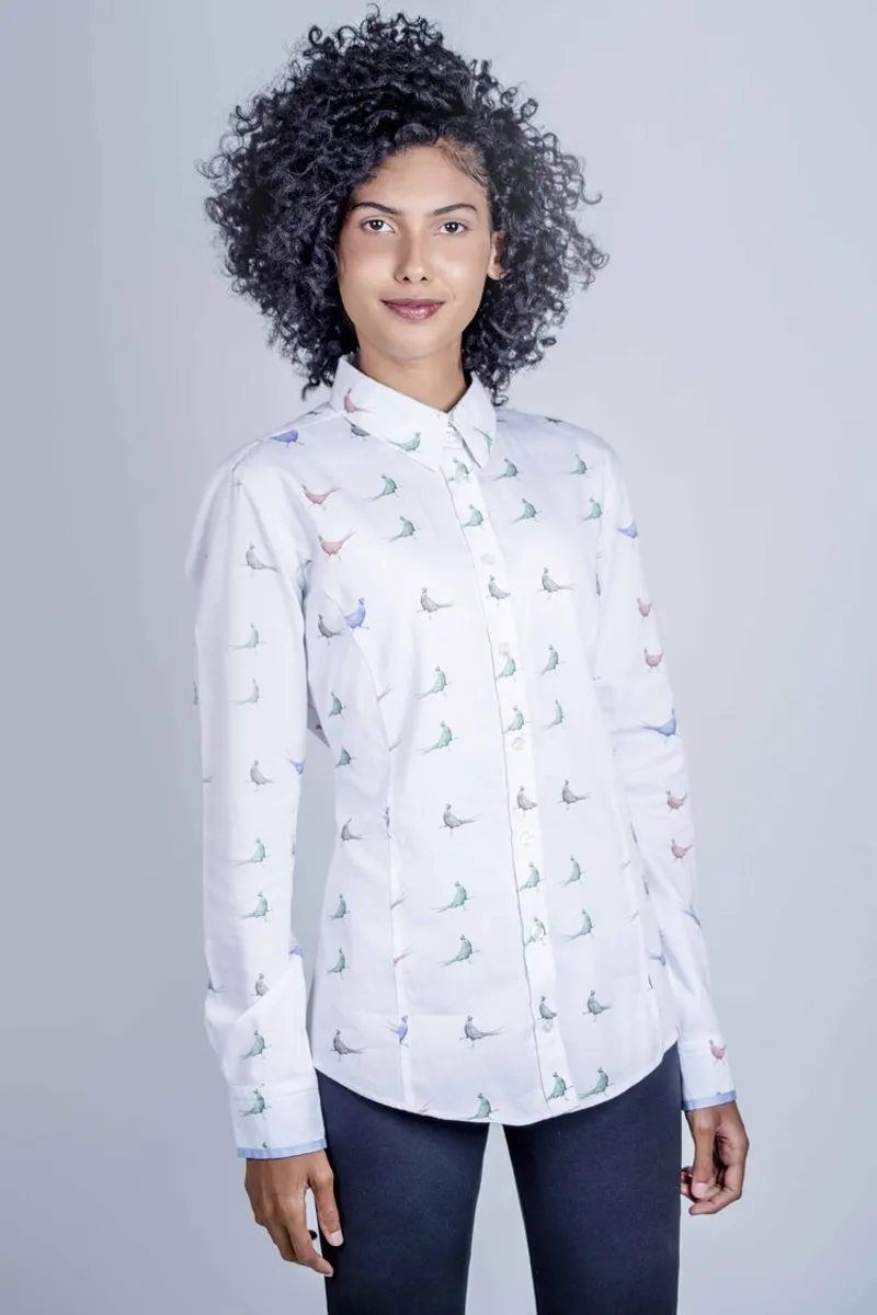 Hartwell Layla Ladies Shirt - Colourful Pheasants-2