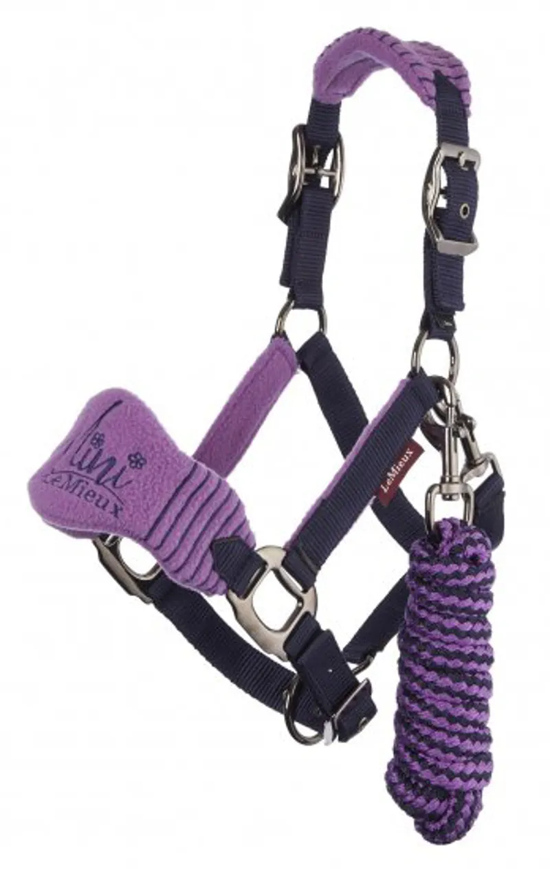 LeMieux Mini Vogue Headcollar and Leadrope - Lavender/ Grey