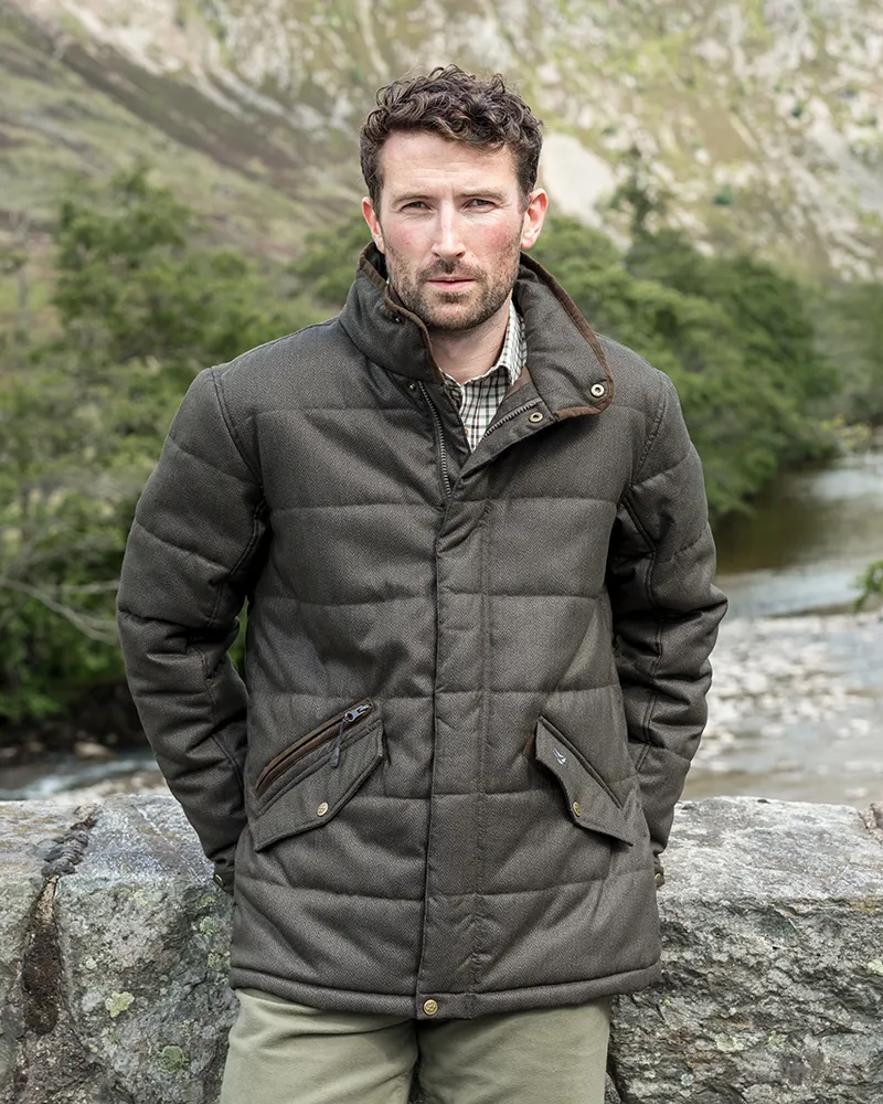 Hoggs Of Fife Elgin Quilted Mens Jacket - Green-6