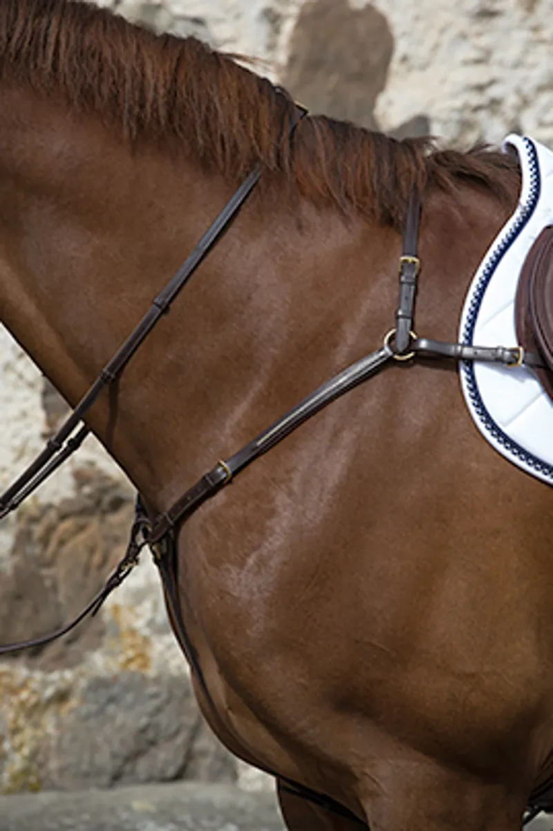 Mountain Horse Meteor Hunting Breastplate - Black/Silver