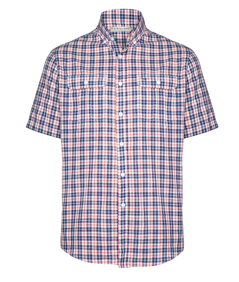 R.M.Williams Fraser Shirt - Navy/Orange-1
