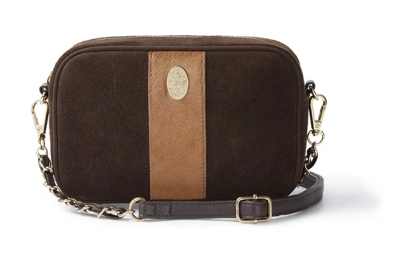 Hicks and Hide Melton Cross-Body Bag - Brown