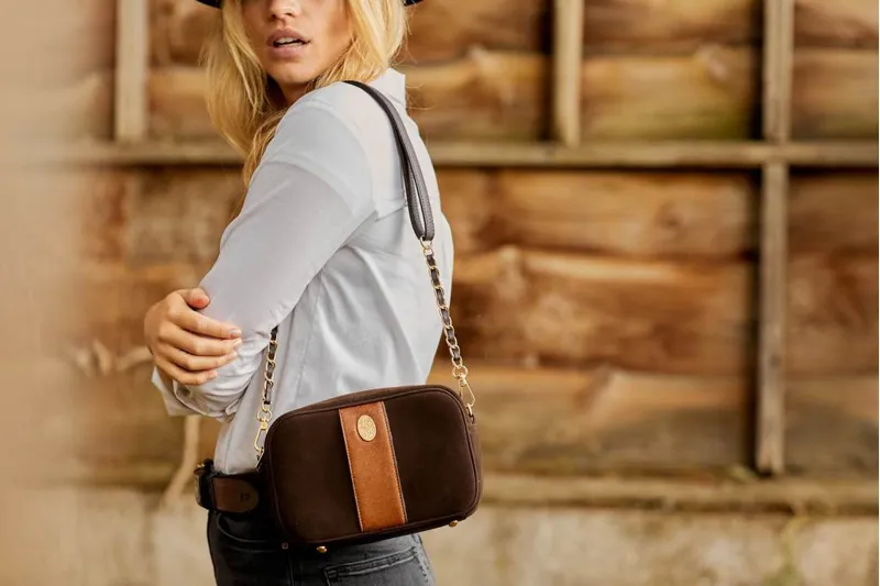 Hicks and Hide Melton Cross-Body Bag - Brown-2