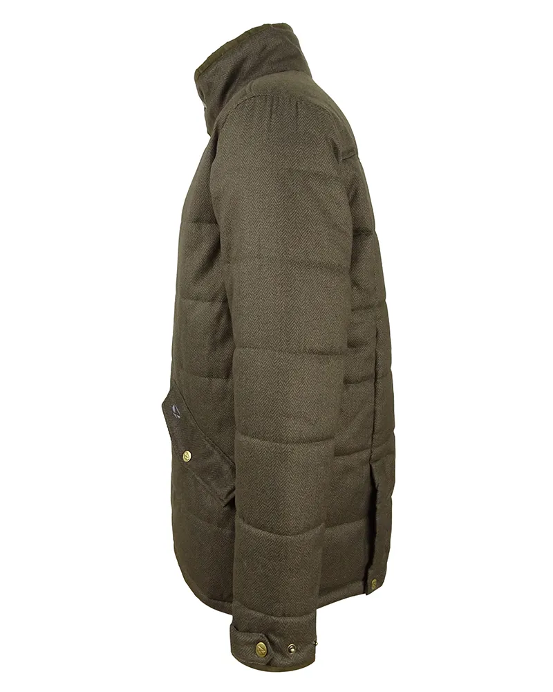 Hoggs Of Fife Elgin Quilted Mens Jacket - Green-4