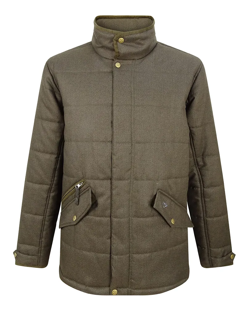 Hoggs Of Fife Elgin Quilted Mens Jacket - Green-1