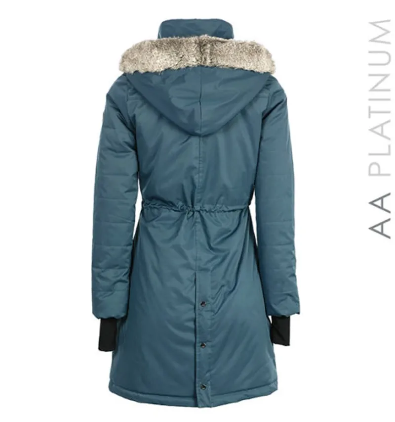 Horseware Lugano Ladies Long Coat - Aviation Blue-1