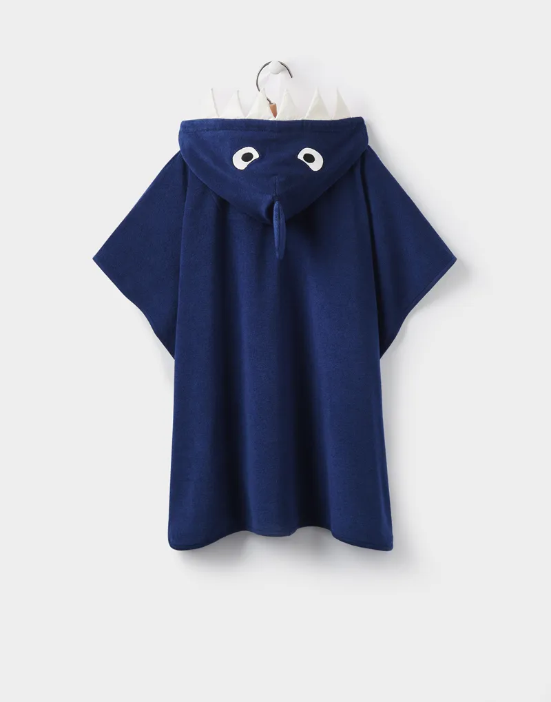 Joules Jawsome Towelling Poncho - Navy Small-2