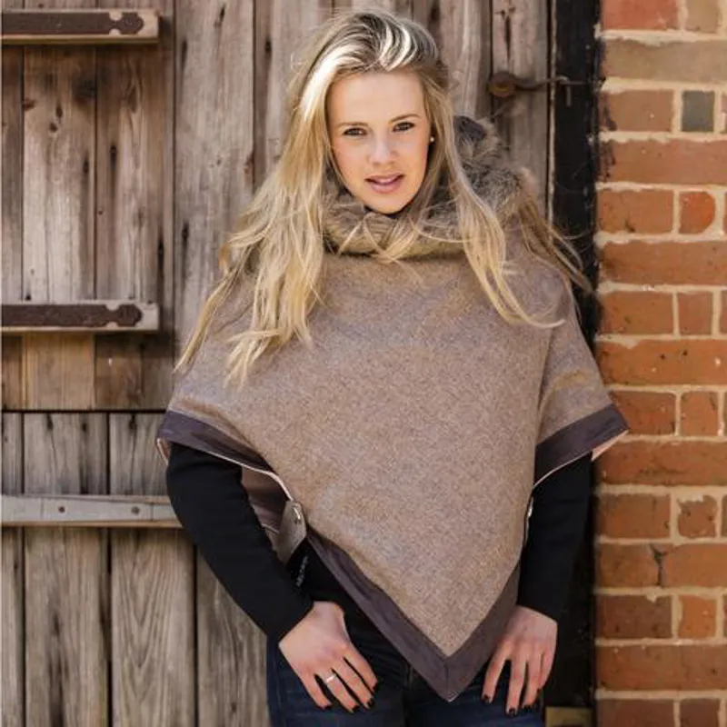 Annabel Brocks Kimblewick V Cape - Natural Tweed-1