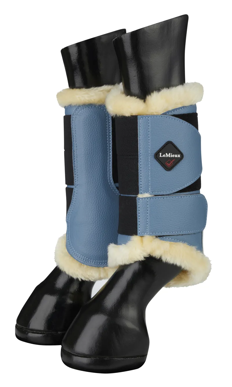 LeMieux Pro Sport Fleece Lined Brushing Boot - Ice Blue/Grey