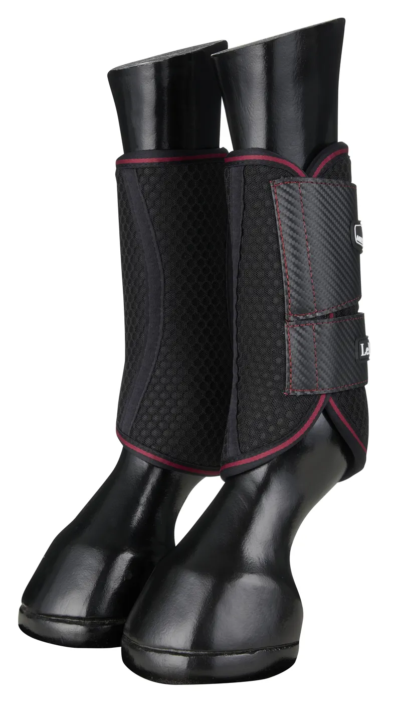 LeMieux Carbon Mesh Wrap Boots - Black/Mulberry-1