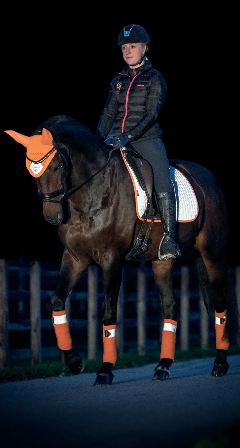 LeMieux Hi Viz Dressage Square - Lime Green-1