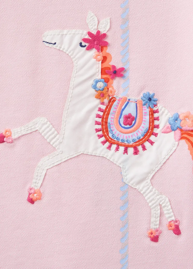 Joules Moxie Kids Polo Shirt - Rose Pink - Age 3+-1