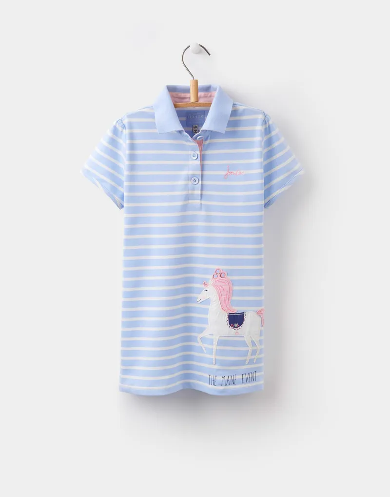 Joules Moxie Kids Polo Shirt - Sky Blue - Age 7+