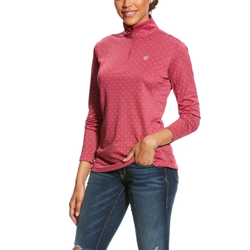 Ariat Sunstopper Ladies 1/4 Zip - Rose Violet