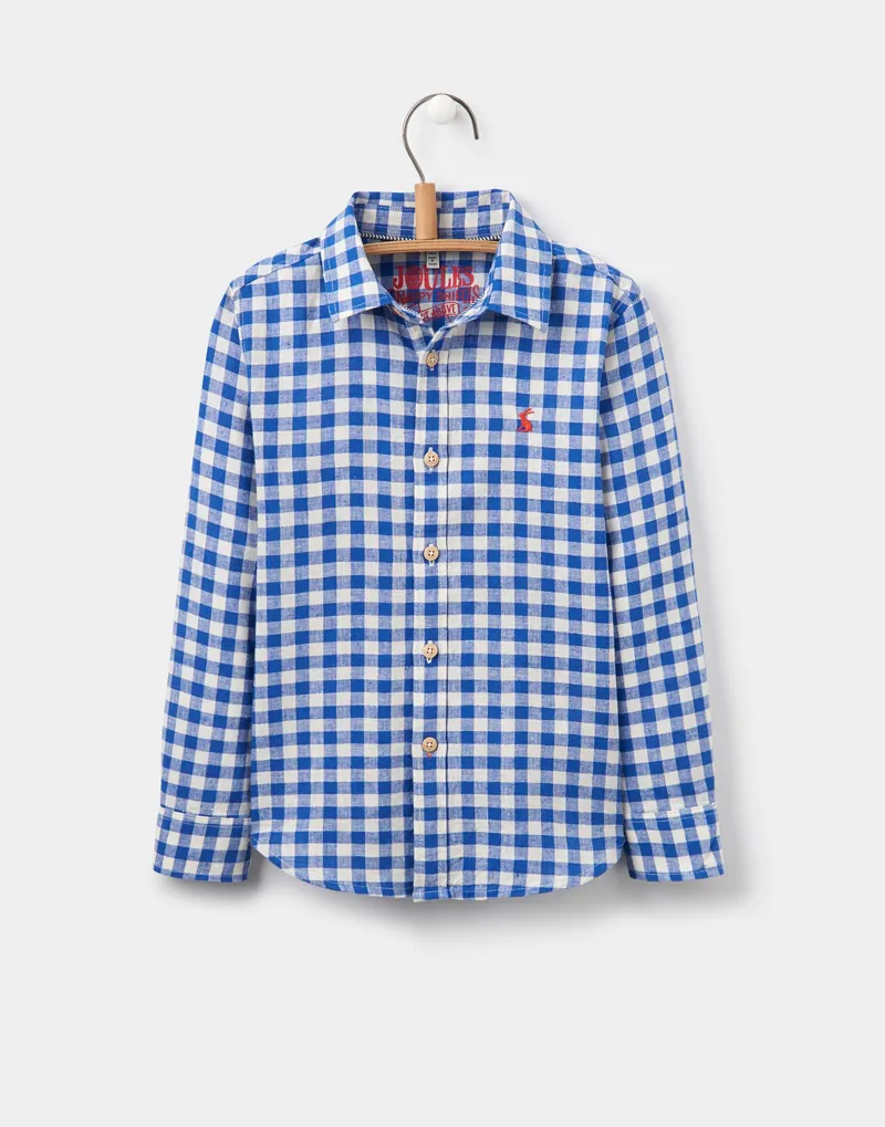 Joules Sark Check Shirt - Bold Blue Gingham