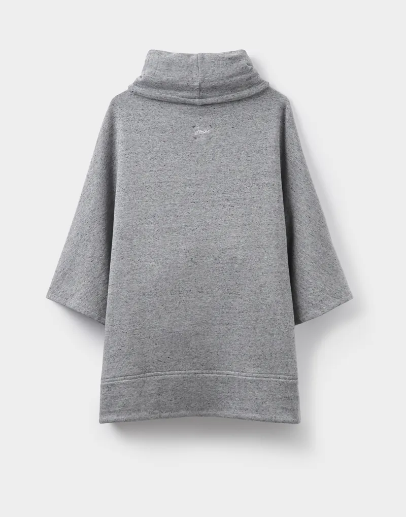 Joules Sayla Sweat Poncho - Grey Marl-1