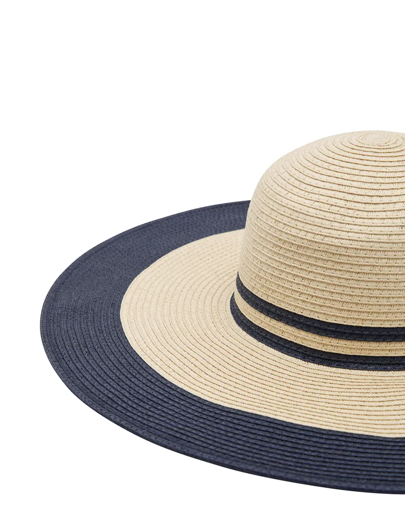 Joules Mandy Wide Brimmed Sun Hat - French Navy-1