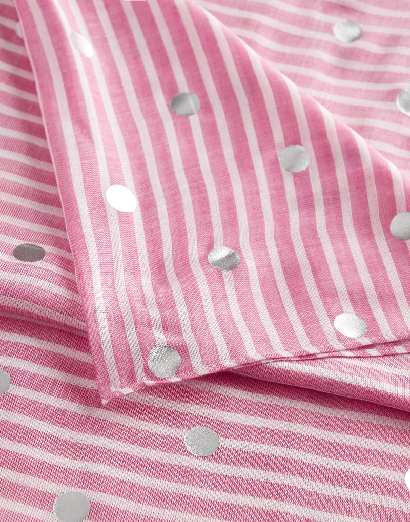 Joules Orna Foil Printed Scarf - Pink Silver Spot-2