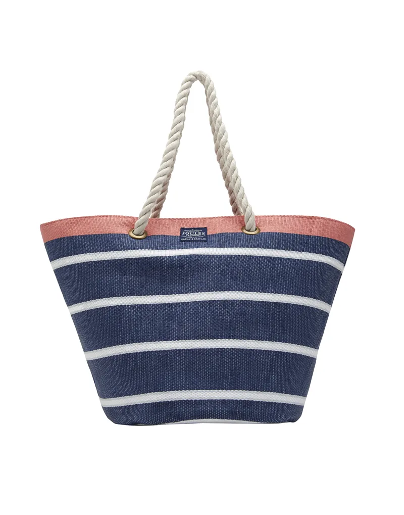 Joules Summer Beach Bag - French Navy Stripe