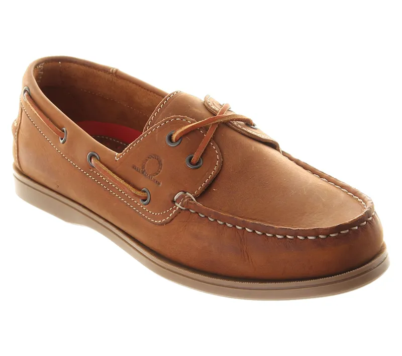 Chatham Commodore Leather Boat Shoe - Walnut