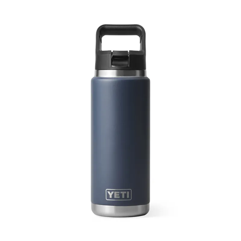 YETI Rambler 26 Oz Straw Cap Bottle - Navy