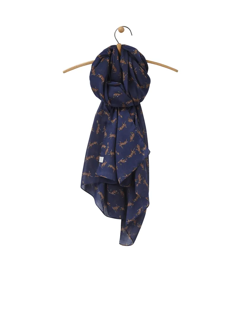 Joules Wensley Woven Scarf - French Navy Hare