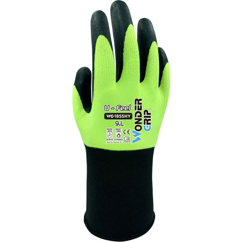 Wonder Grip U-Feel Glove - Yellow/Black