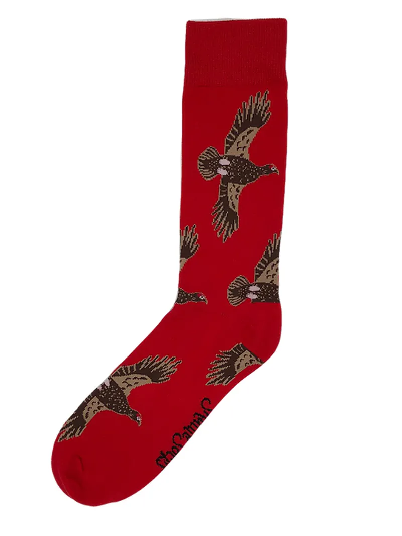 ShuttleSocks Adult Flying Grouse Socks - Red