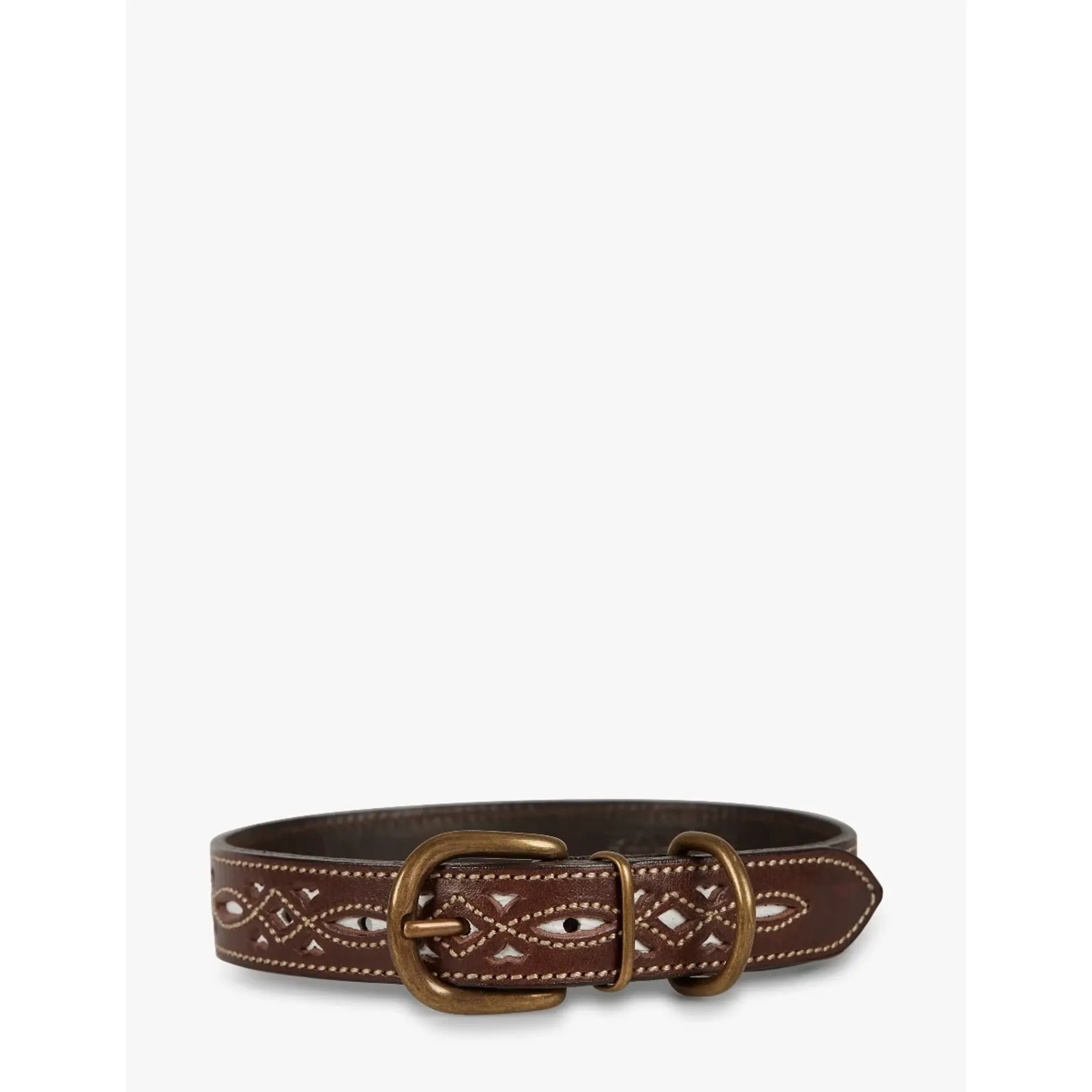 George Chilvers Colorized Penelope Chilvers Leather Dog Collar - Bitter Chocolate