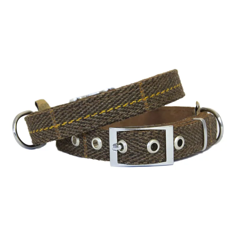 Earthbound Tweed Dog Collar - Small-2